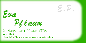 eva pflaum business card